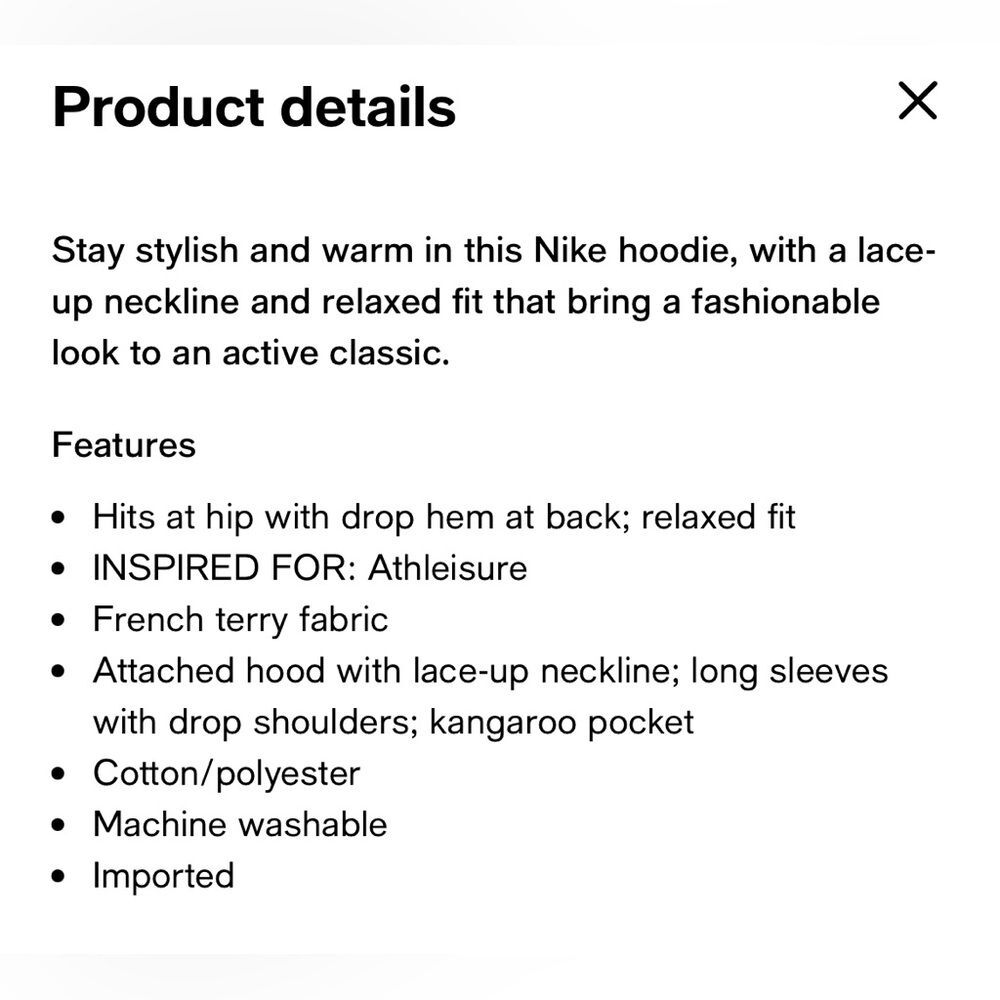 Nike Women's dusty pink Lace-Up Hoodie - Picture 9 of 9